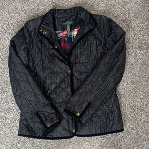 Lauren Ralph Lauren Dark Gray Quilted Utility Jacket